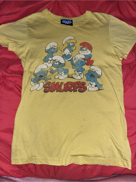 Junk Food Clothing Tops - Junk Food The Smurfs Vintage Style Distressed Y2K Graphic Tee
